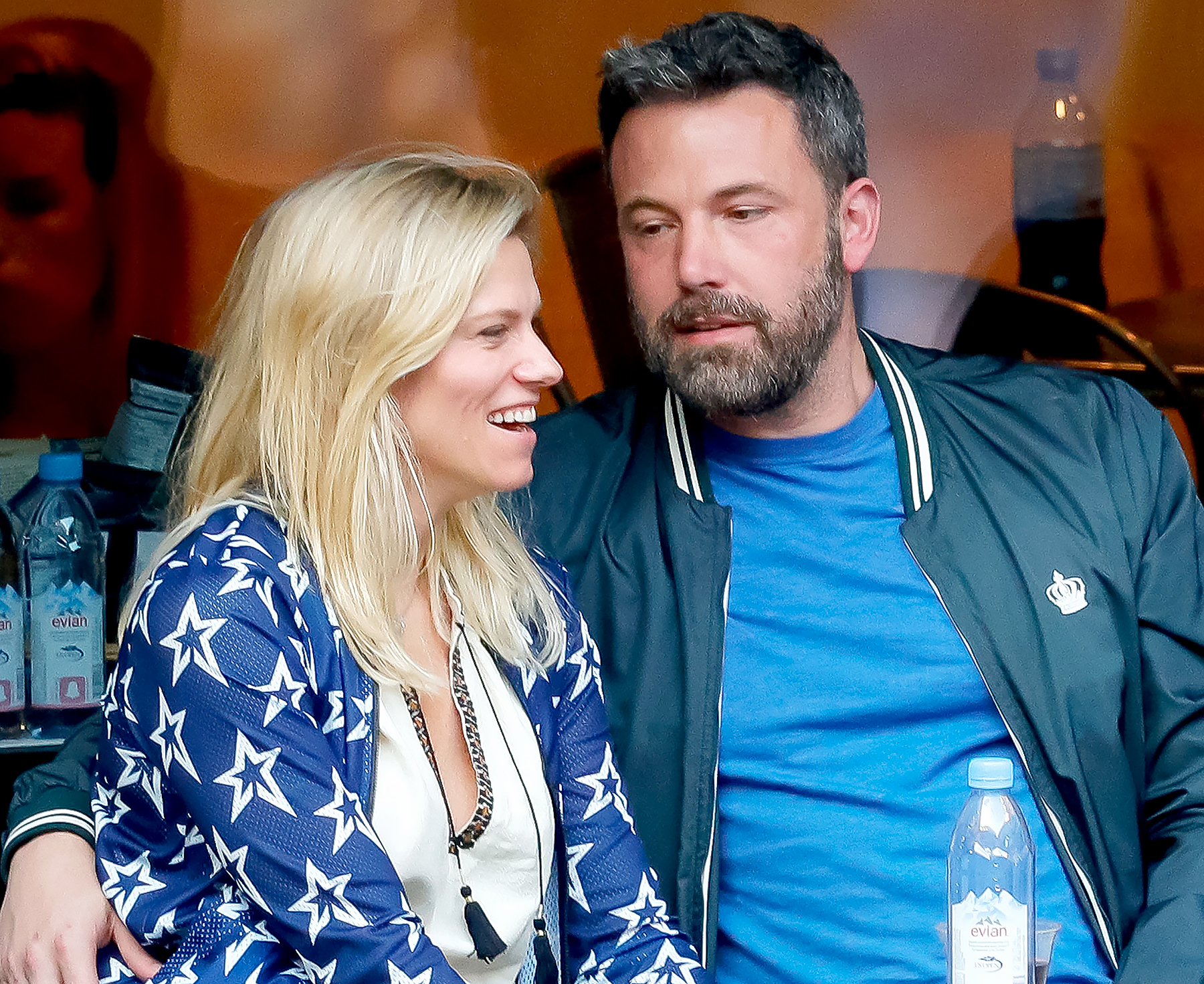 Ben Affleck and Lindsay Shookus attend the 2017 U.S. Open Tennis Championships at Arthur Ashe Stadium in New York City on September 10, 2017.