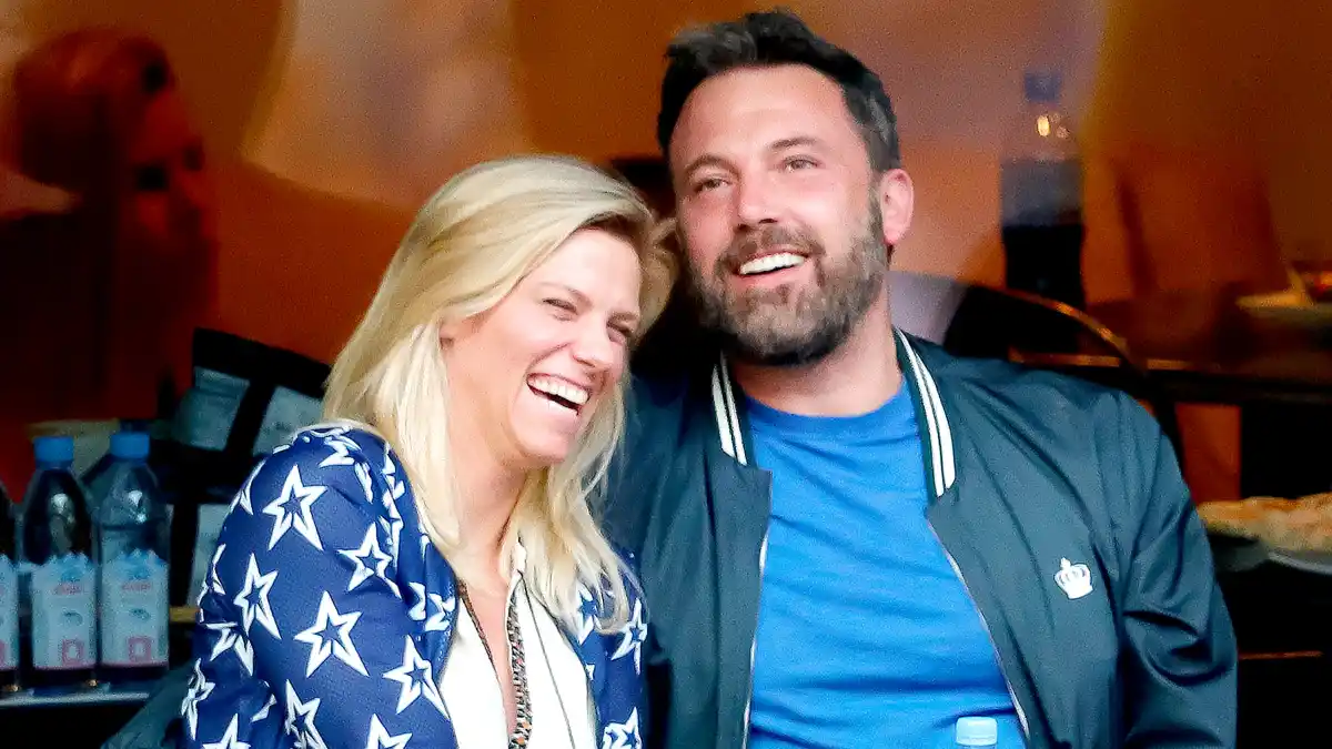 Ben Affleck and Lindsay Shookus attend the 2017 US Open Tennis Championships at Arthur Ashe Stadium on September 10, 2017 in New York City.