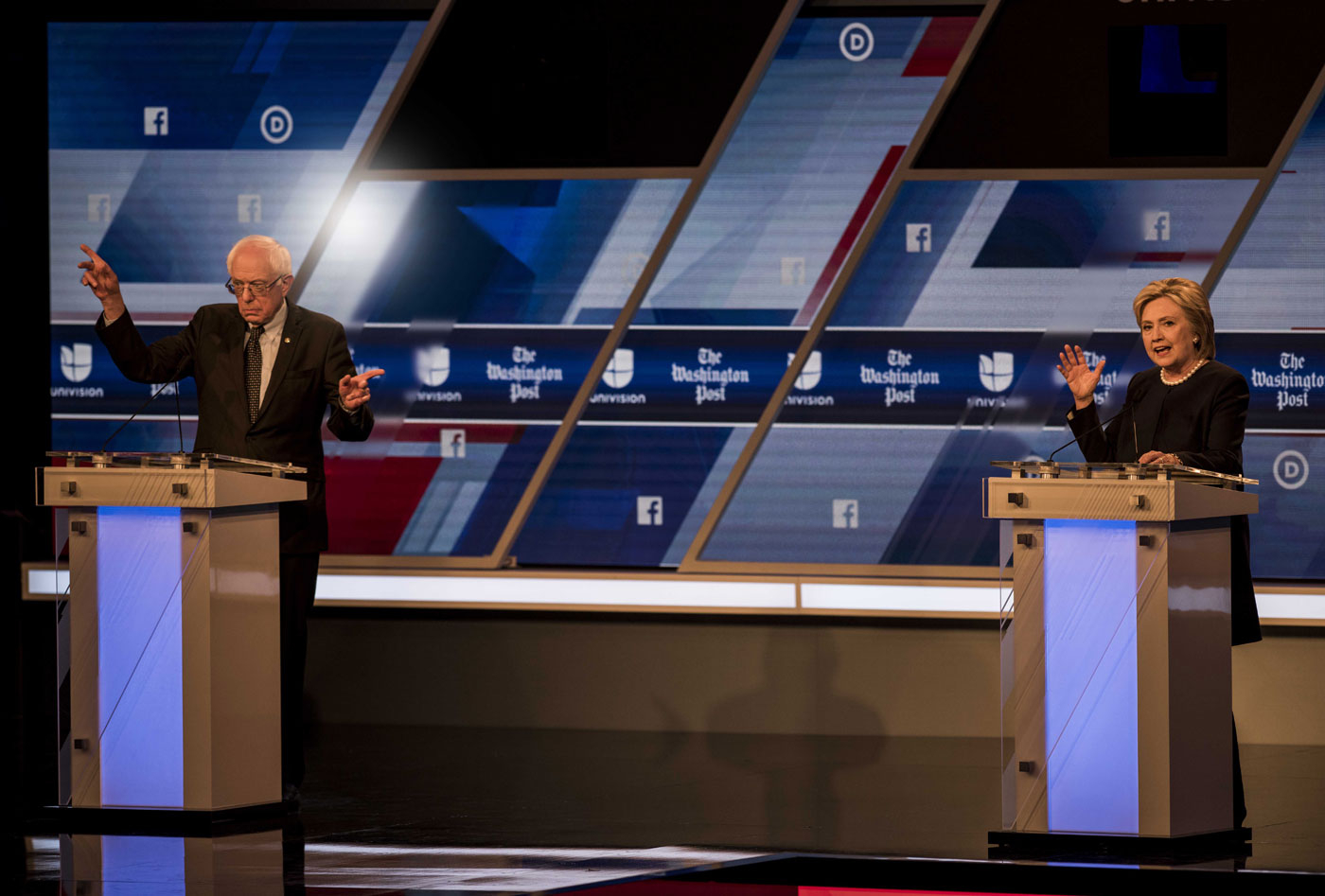 Bernie Sanders and Hillary Clinton debate