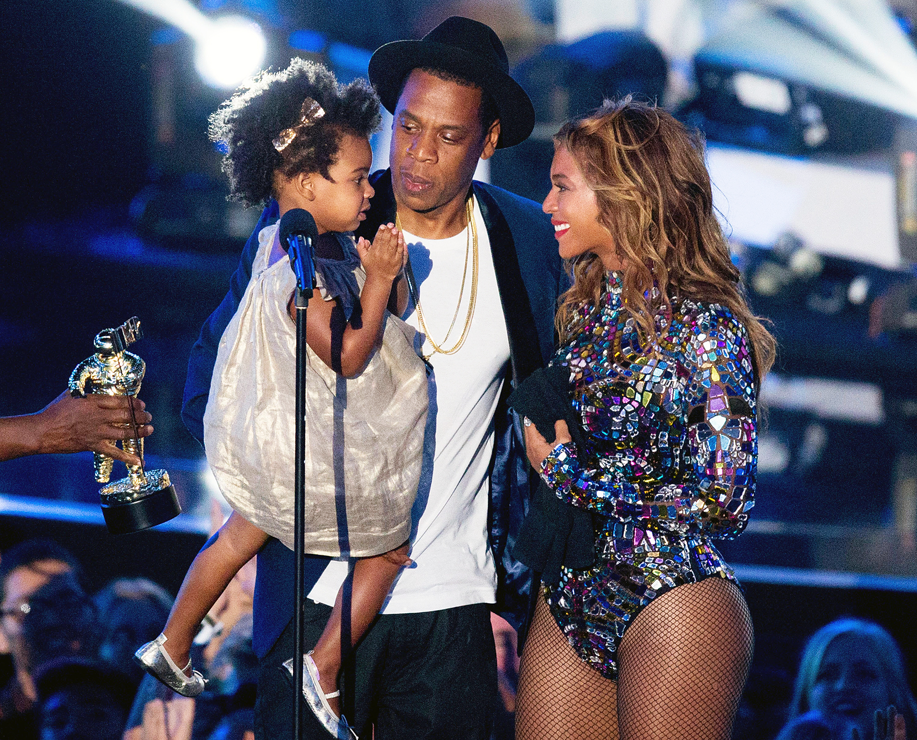 Blue Ivy, Jay Z and Beyonce