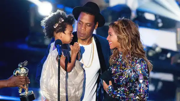 Blue Ivy, Jay Z and Beyonce