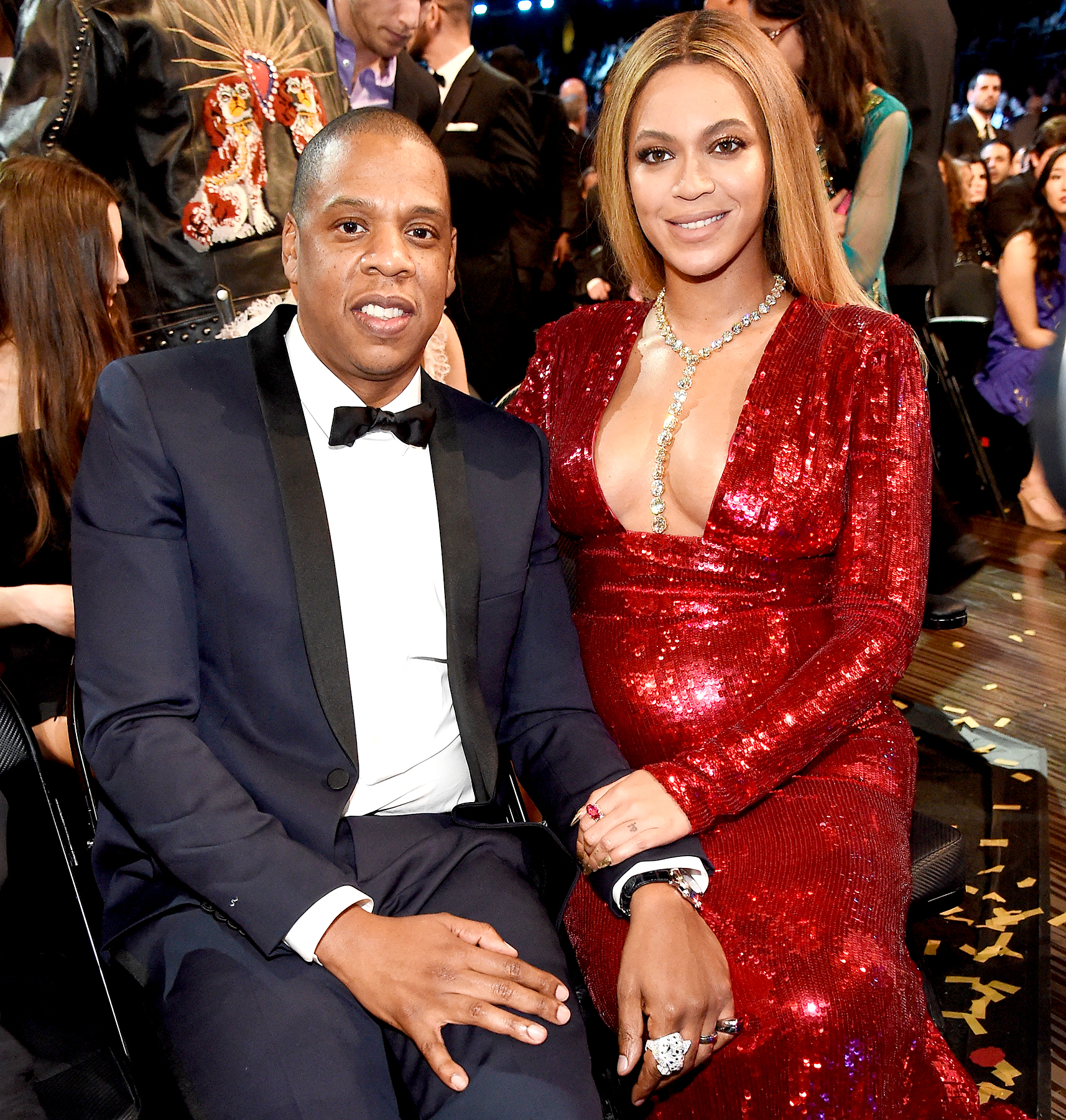 Jay Z and Beyonce during The 59th GRAMMY Awards at STAPLES Center on February 12, 2017 in Los Angeles, California.