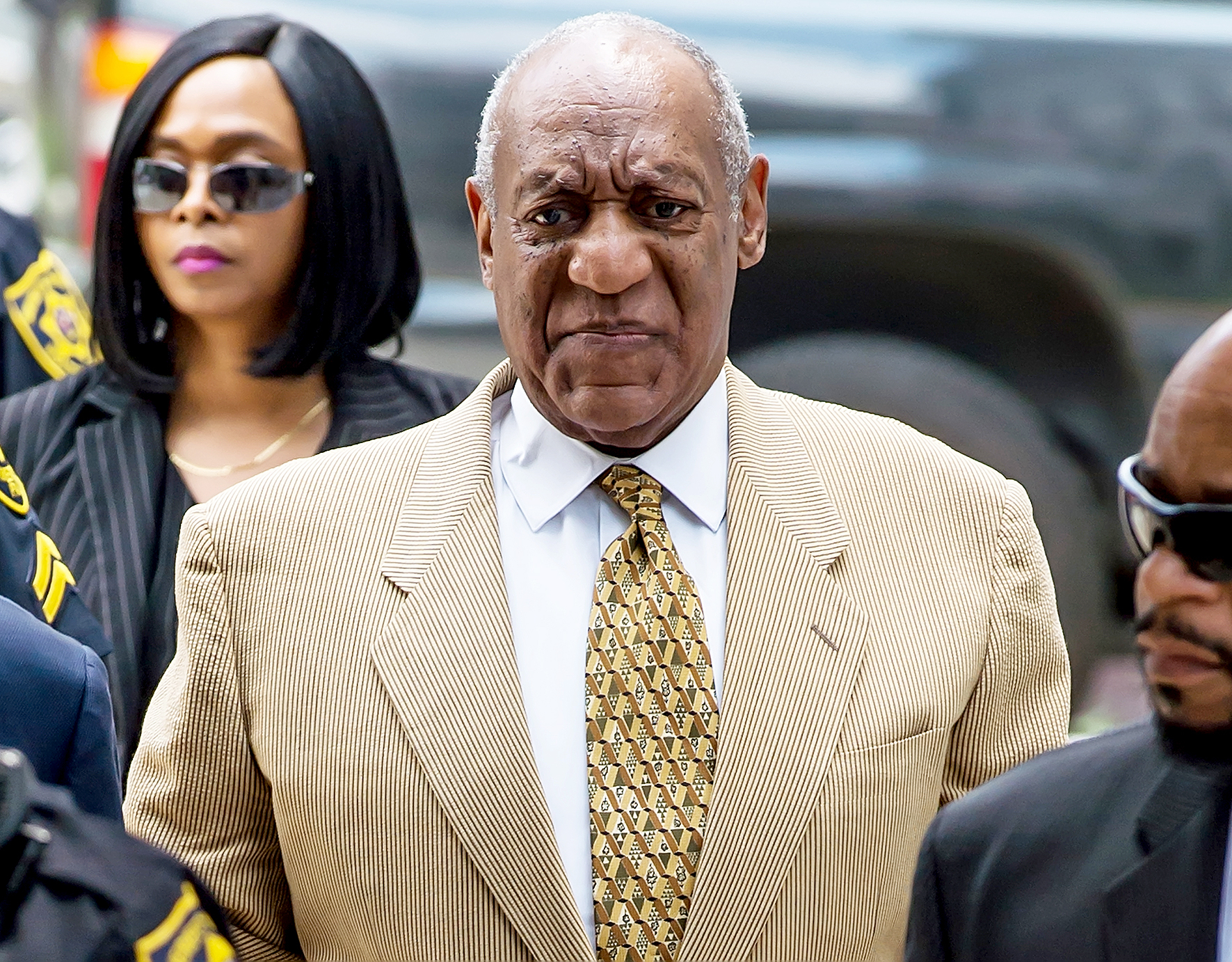 Bill Cosby arrives at Montgomery County Courthouse on July 7, 2016 in Norristown, Pennsylvania.