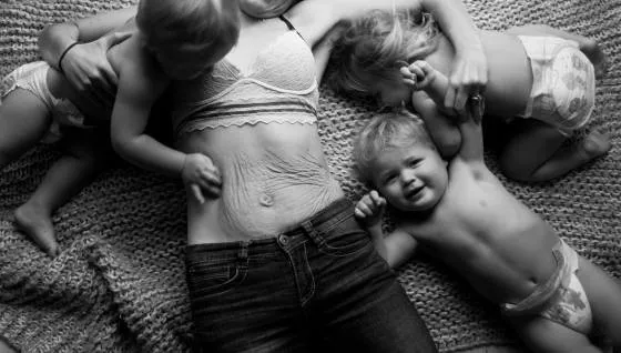Desiree Fortin and Charlize, Jax and Sawyer