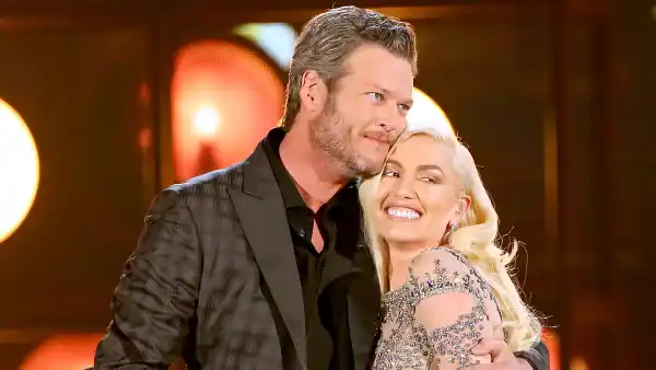Blake Shelton and Gwen Stefani are seen on stage during the 2016 Billboard Music Awards.