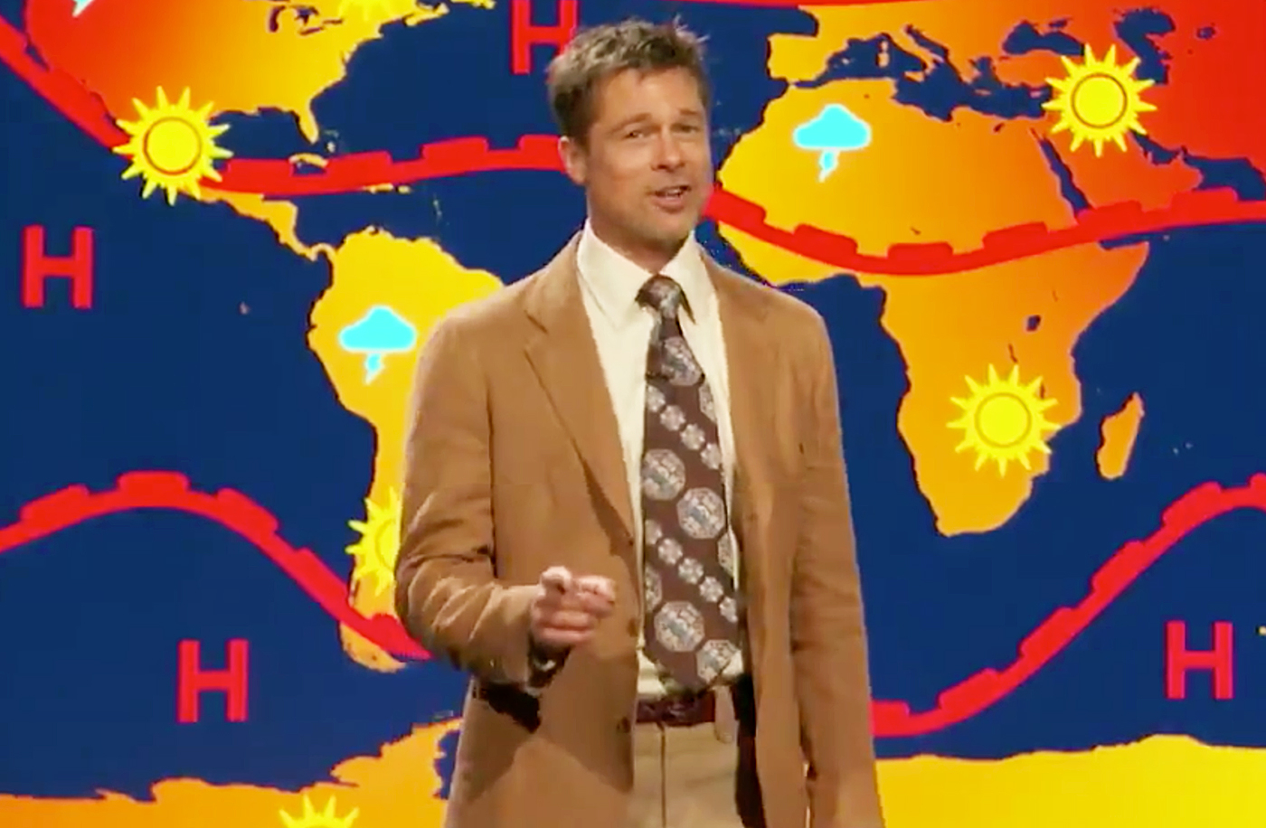 Brad Pitt weather man
