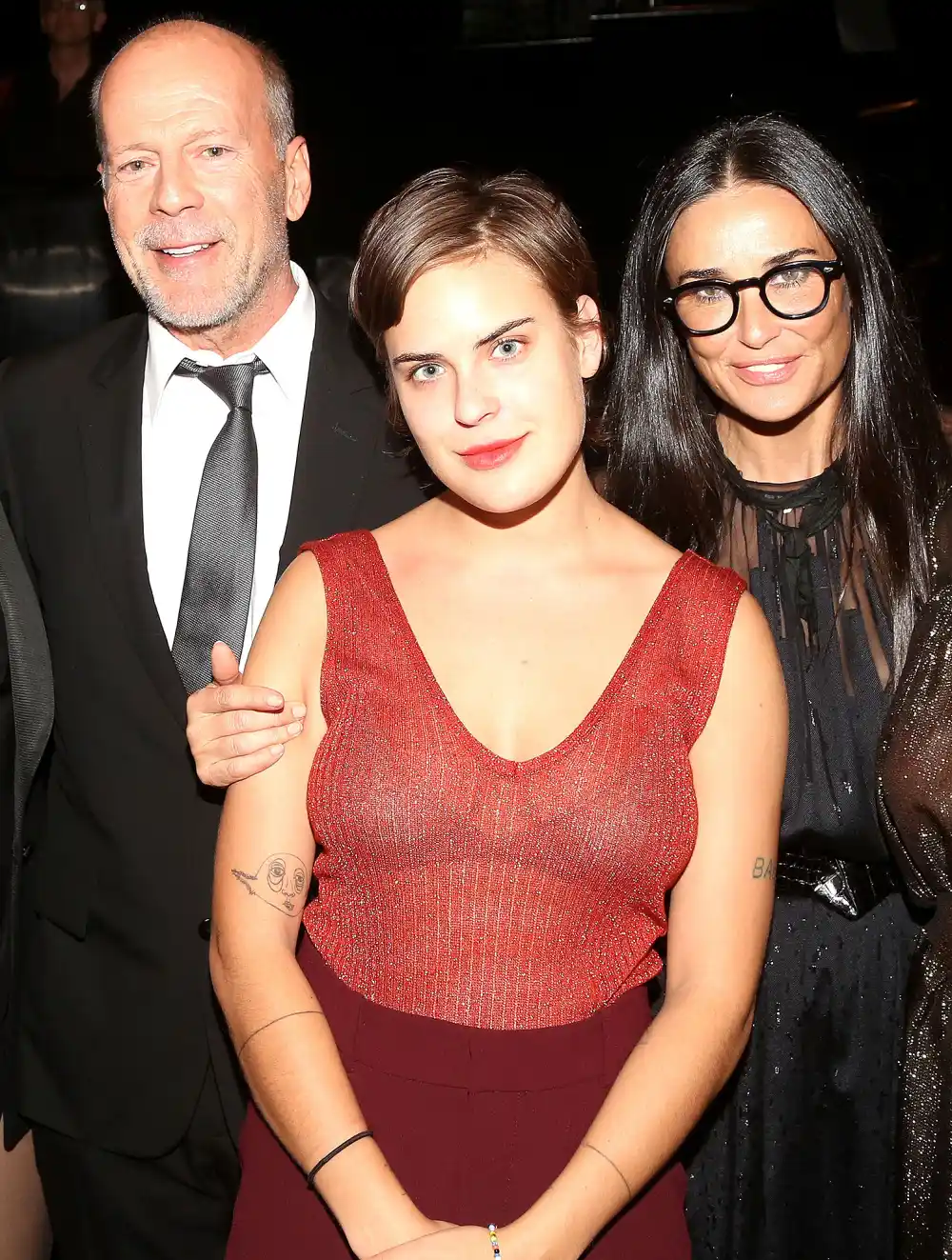 Bruce Willis, Tallulah Belle Willis, and Demi Moore
