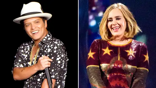 Bruno Mars and Adele
