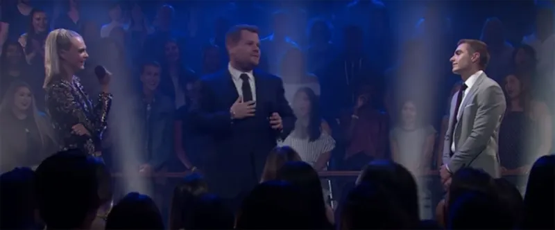 Cara Delevingne has rap battle with James Corden and Dave Franco on 'The Late Late Show'