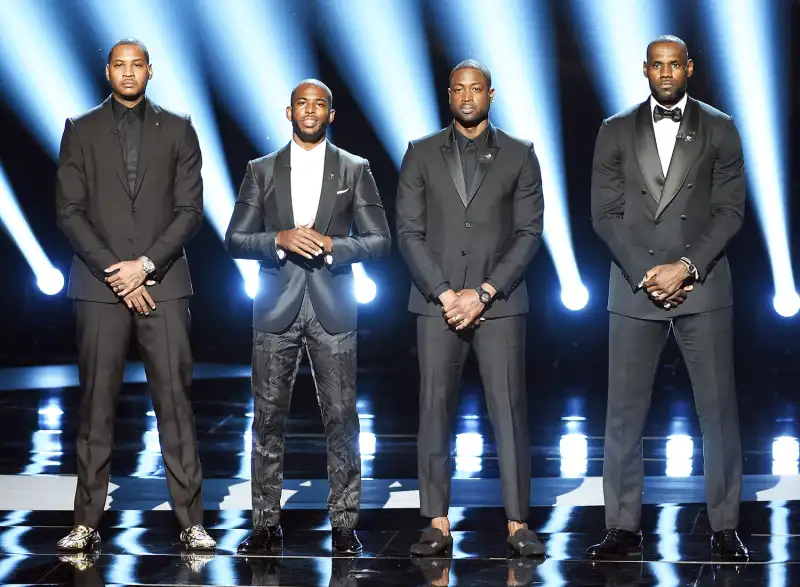 Carmelo Anthony, Chris Paul, Dwyane Wade and LeBron James