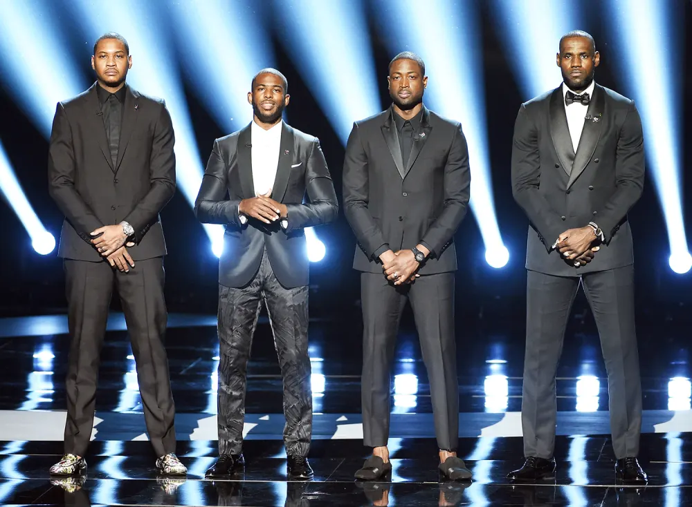 Carmelo Anthony, Chris Paul, Dwyane Wade and LeBron James