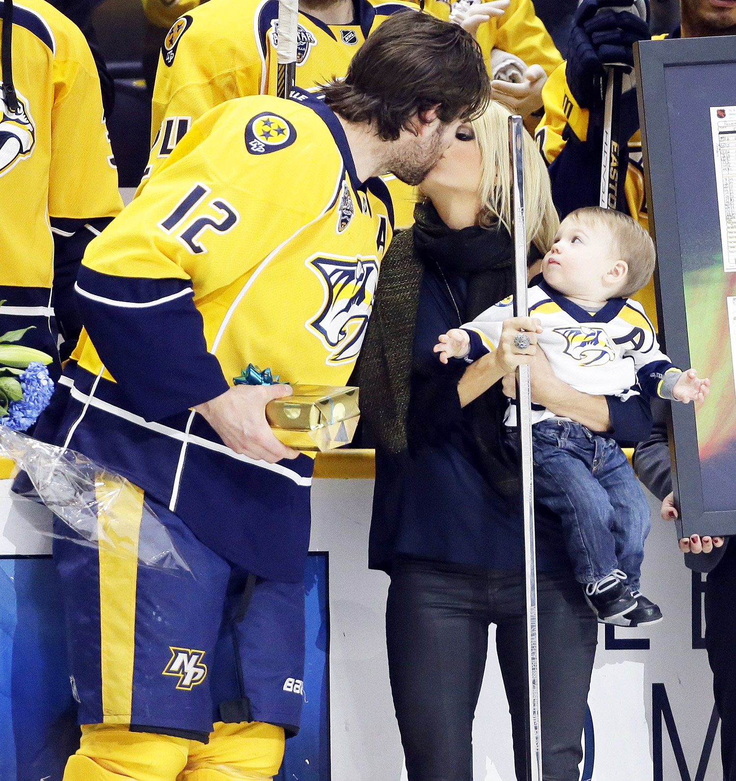 Mike Fisher, Carrie Underwood and Isaiah Fisher