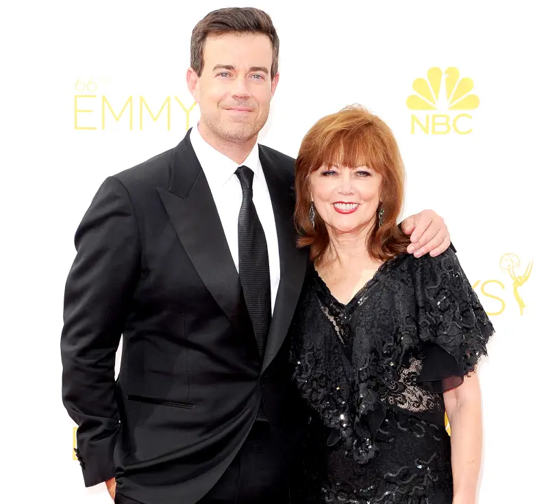 Carson Daly and Pattie Daly Caruso arrive at the 66th Annual Primetime Emmy Awards at Nokia Theatre L.A. Live on August 25, 2014 in Los Angeles, California.