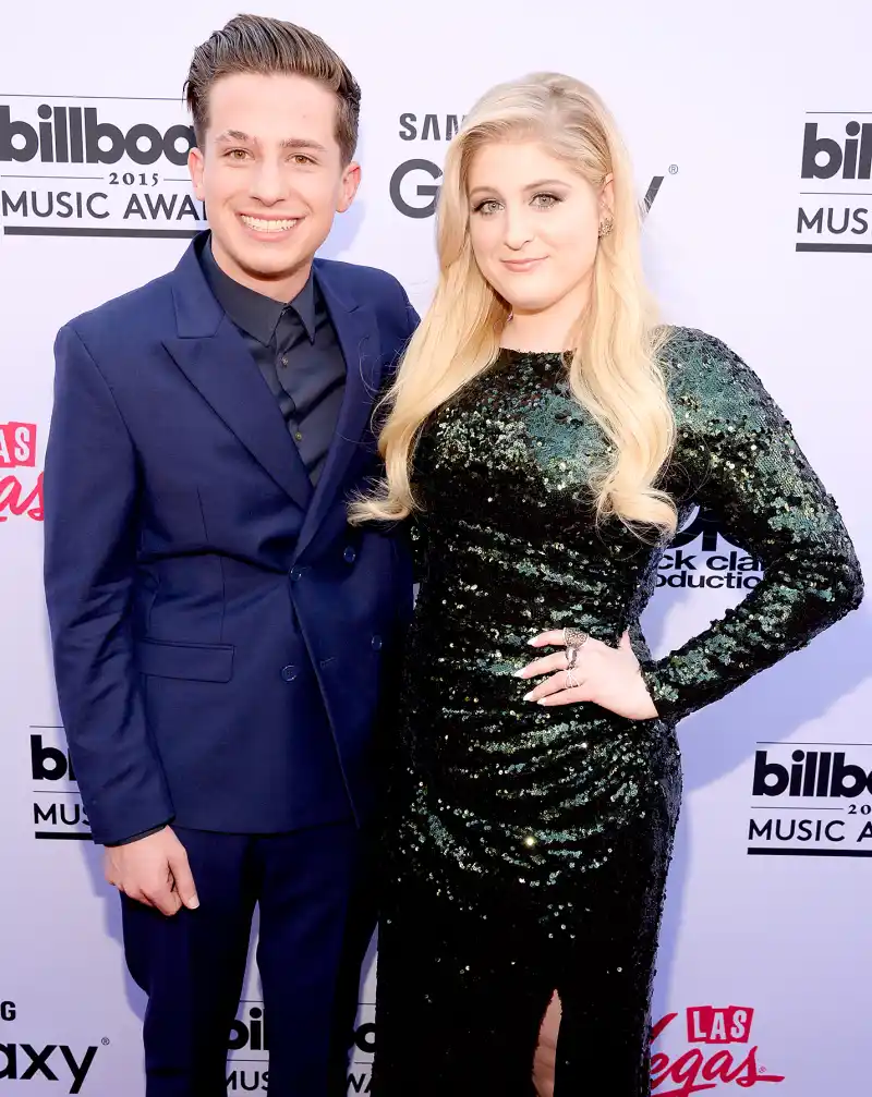 Charlie Puth and Meghan Trainor attend the 2015 Billboard Music Awards.