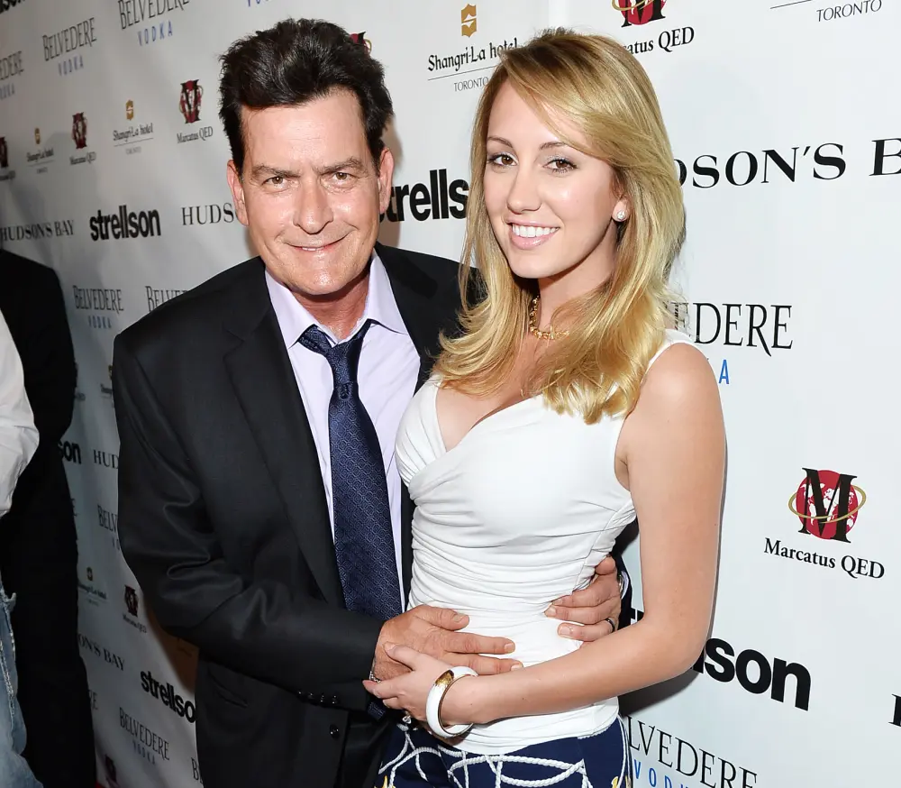 Charlie Sheen and Brett Rossi