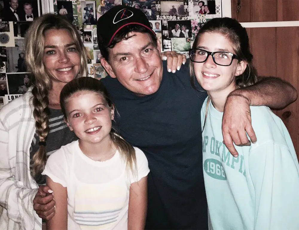 Denise Richards, Sam Sheen, Charlie Sheen and Lola Rose Sheen