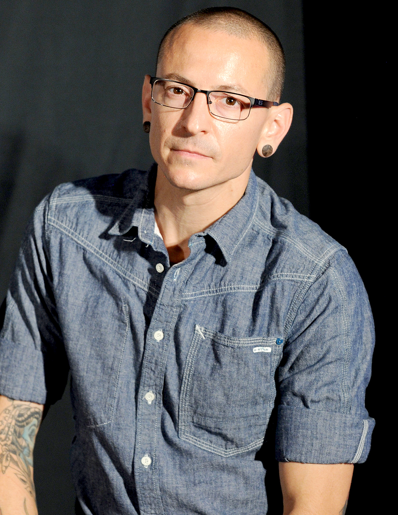 Chester Bennington attends Linkin Park's induction into the Rockwalk at Guitar Center on June 18, 2014 in Hollywood, California. Gregg DeGuire/WireImage