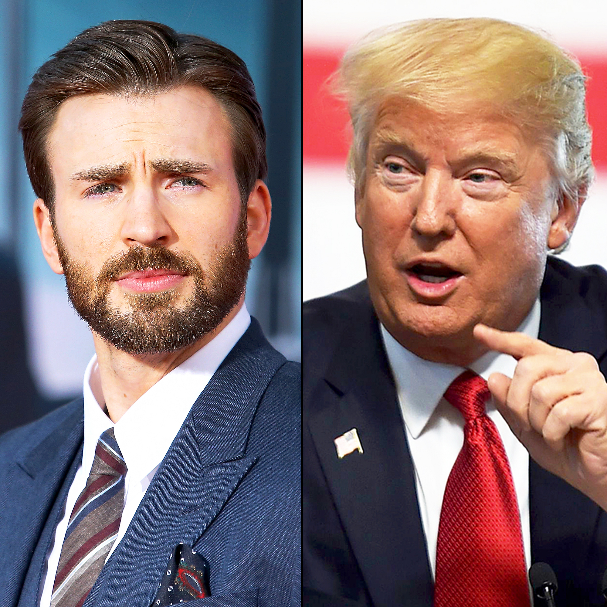 Chris Evans and Donald Trump
