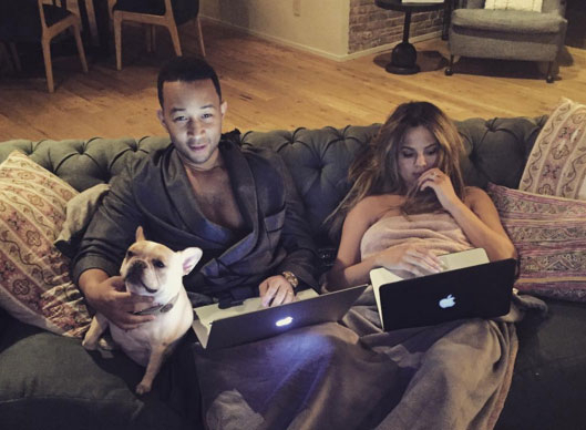 Chrissy Teigen and John Legend snuggle up for some romance