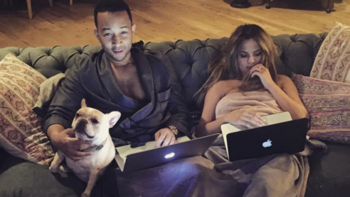 Chrissy Teigen and John Legend snuggle up for some romance
