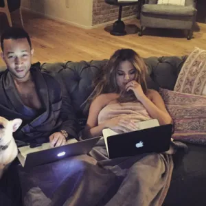 Chrissy Teigen and John Legend snuggle up for some romance