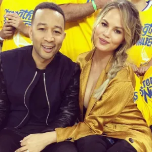 Chrissy Teigen and John Legend introduced baby Luna to the world of NBA