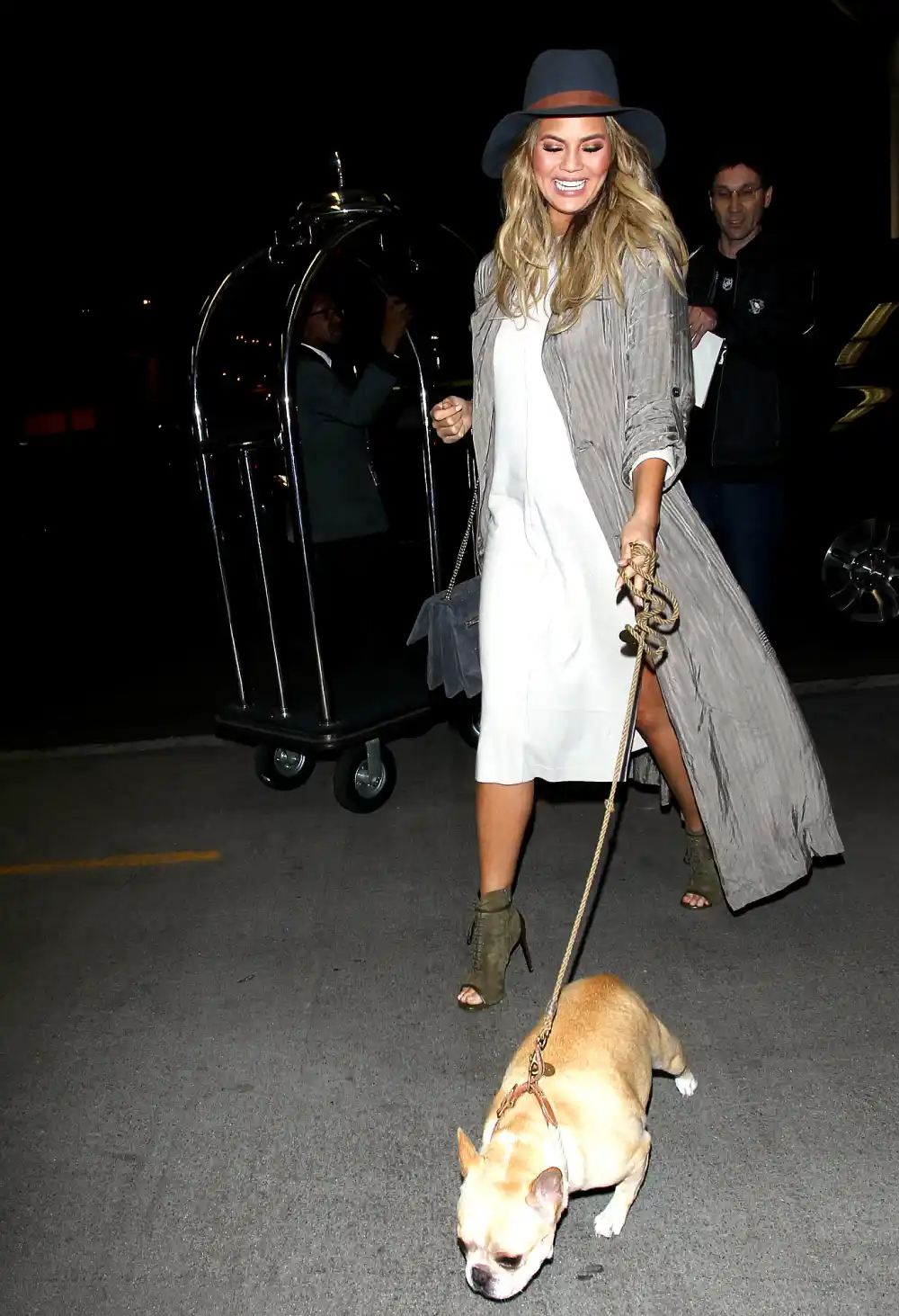 Chrissy Teigen is seen at LAX on November 12, 2015 in Los Angeles, California.