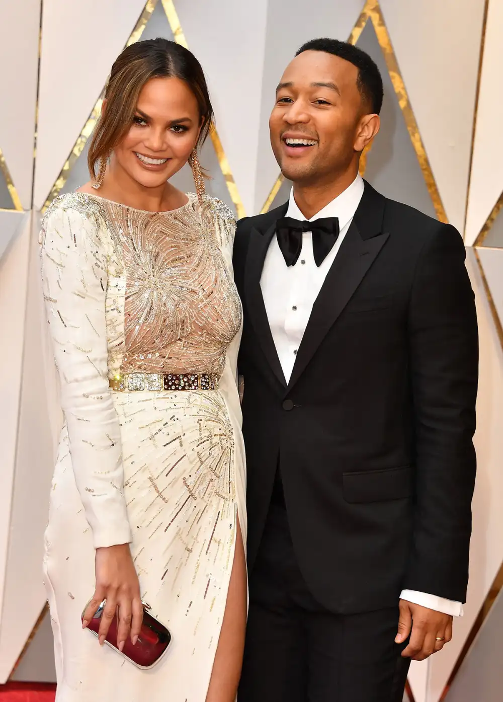 Chrissy Teigen and John Legend at the Oscars 2017