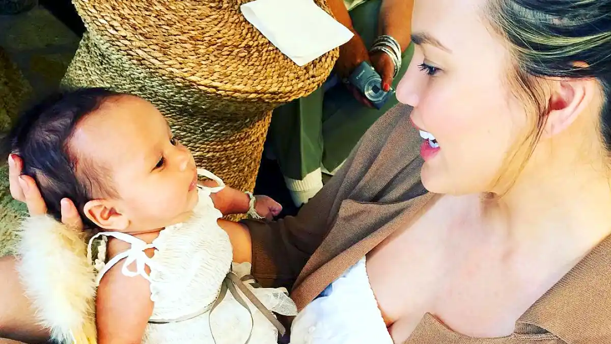 Chrissy Teigen and Luna