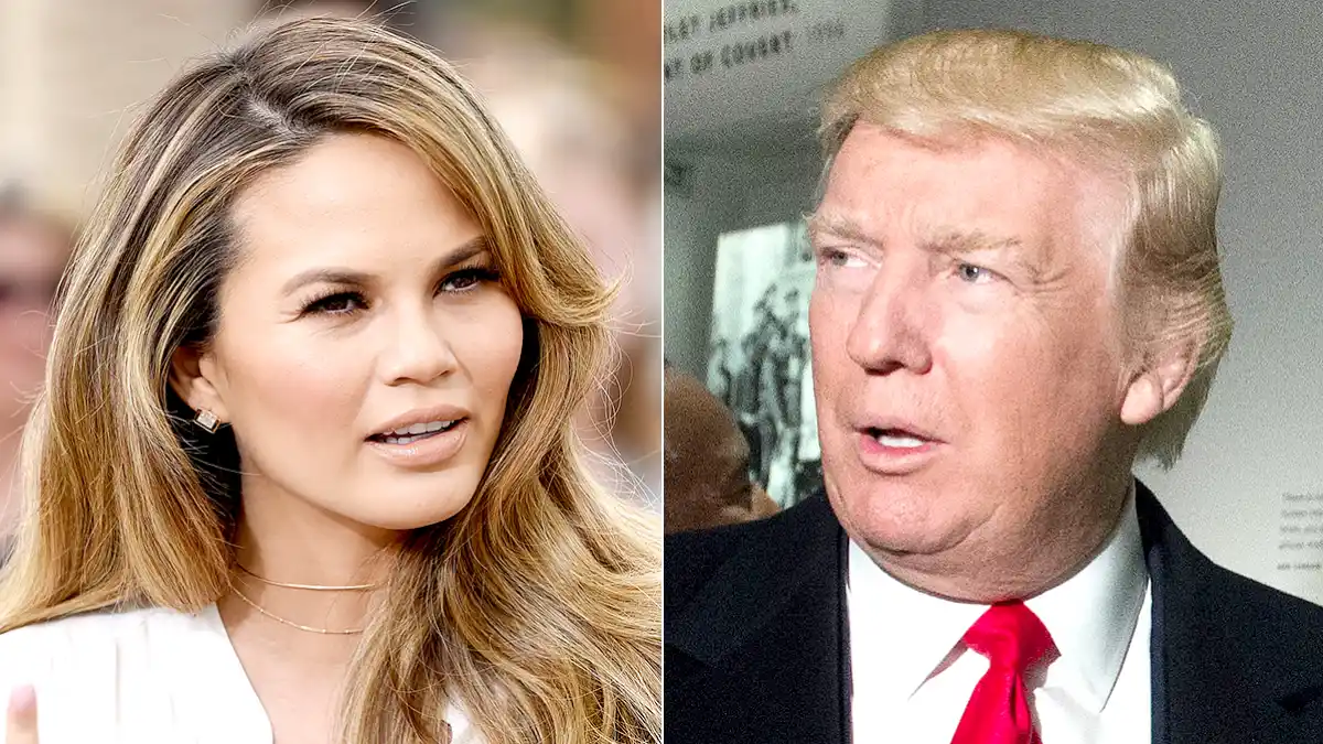 Chrissy Teigen and Donald Trump