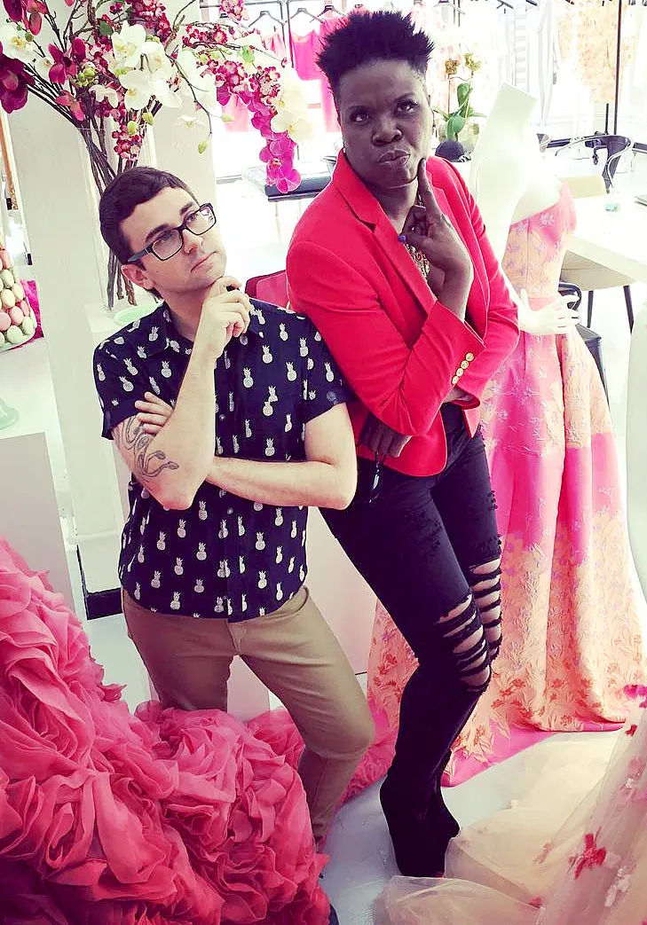 Christian Siriano and Leslie Jones