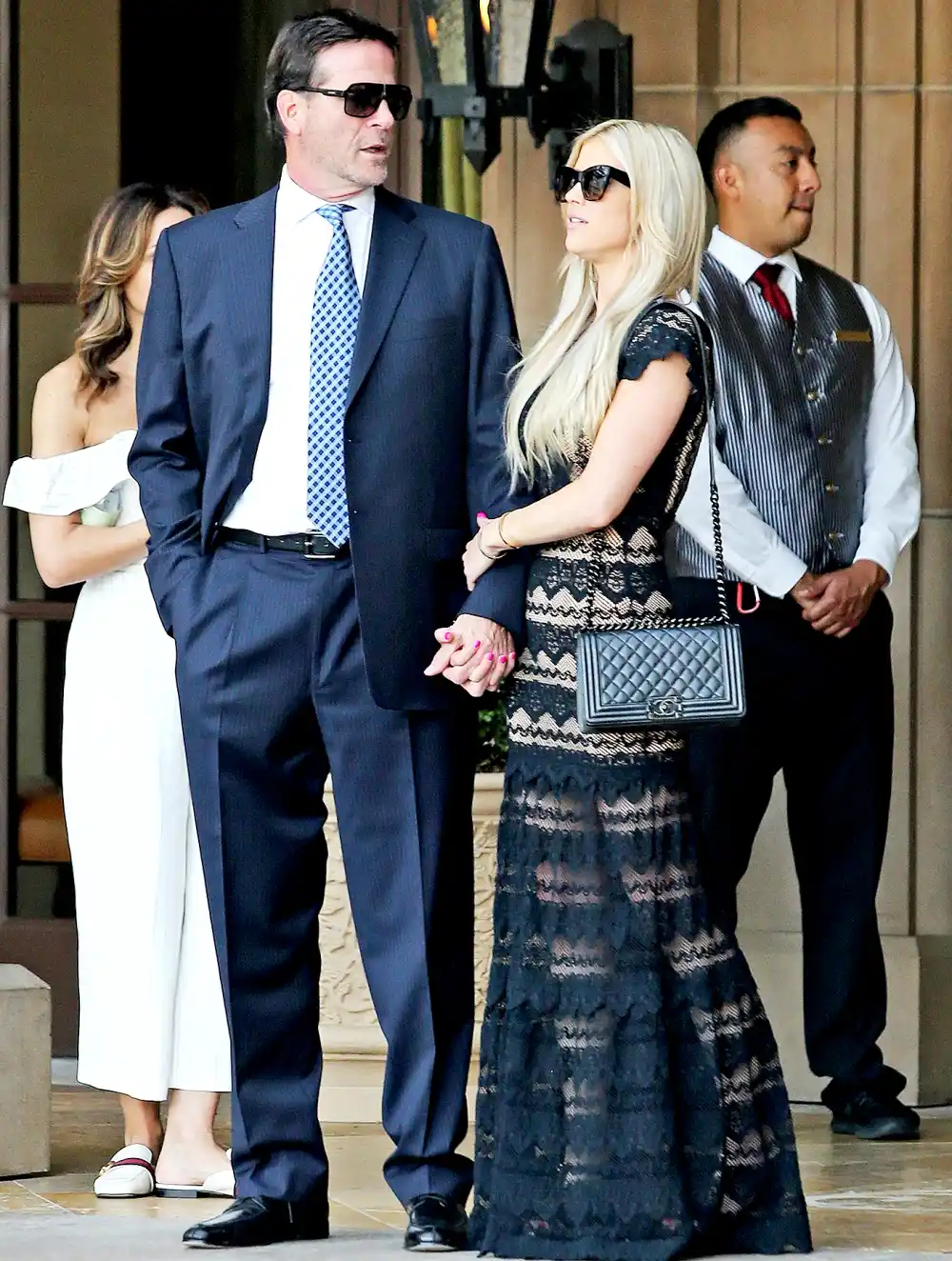 Christina El Moussa celebrates her birthday with a kiss from boyfriend Doug Spedding at the Montage hotel in the 90210.