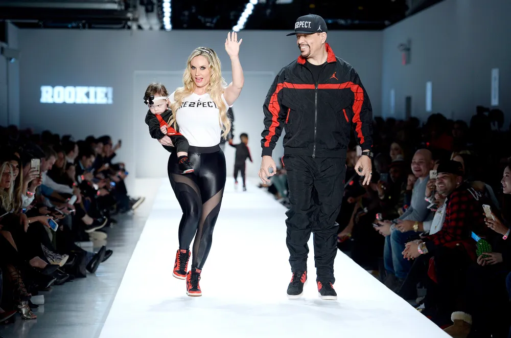Coco Austin and Ice T walk the runway for Air Jordan for the Rookie USA collection during New York Fashion Week: The Shows at Gallery 3, Skylight Clarkson Sq on February 15, 2017 in New York City.