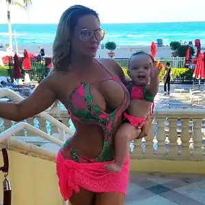 Coco Austin Chanel matching bathing suits