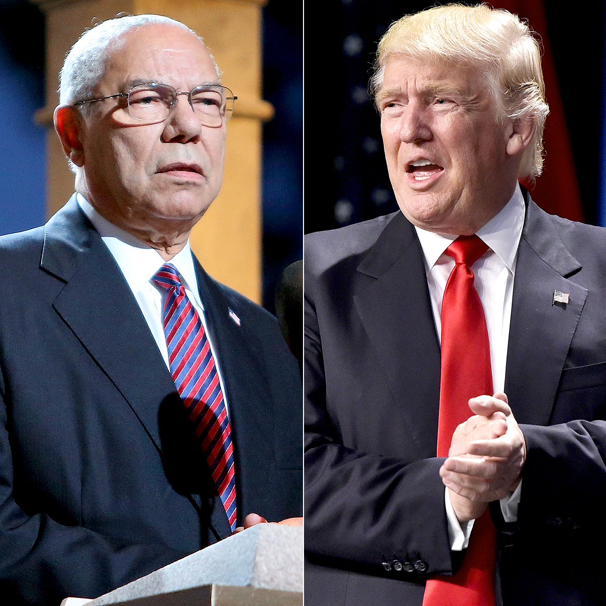 General Colin Powell and Donald Trump