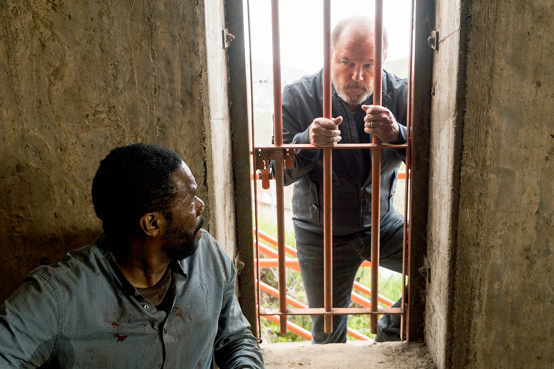 Colman Domingo as Victor Strand and Ruben Blades as Daniel Salazar