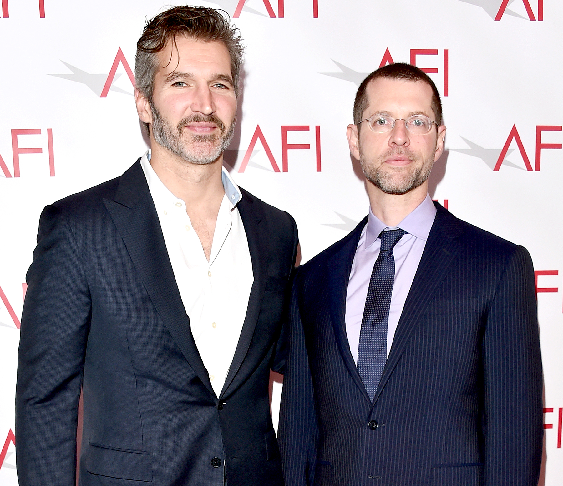 David Benioff and D. B. Weiss attend the 17th annual AFI Awards at Four Seasons Los Angeles at Beverly Hills on January 6, 2017 in Los Angeles, California.