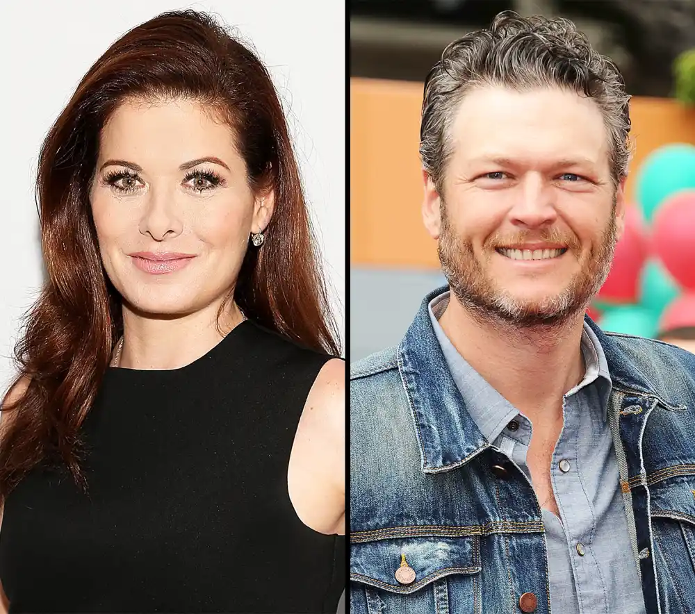 Debra Messing and Blake Shelton