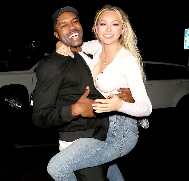 Corinne Olympios and DeMario Jackson reunite at Nightingale Plaza on August 30, 2017.