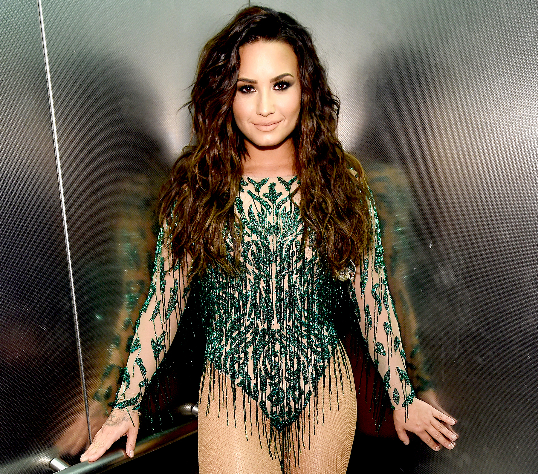 Demi Lovato poses backstage at JBL Fest, an exclusive, three day music experience hosted by JBL at The Joint inside the Hard Rock Hotel & Casino on July 29, 2017 in Las Vegas, Nevada.