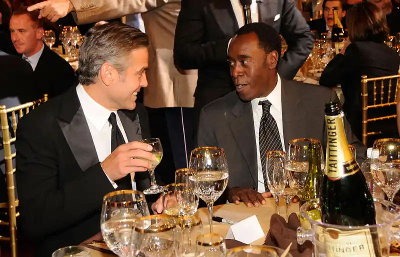 George Clooney and Don Cheadle pose inside at the 13th ANNUAL CRITICS' CHOICE AWARDS at the Santa Monica Civic Auditorium on January 7, 2008 in Santa Monica, California