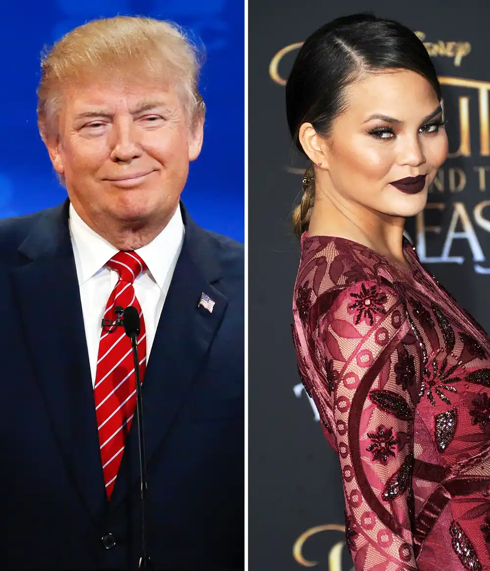 Donald Trump and Chrissy Teigen