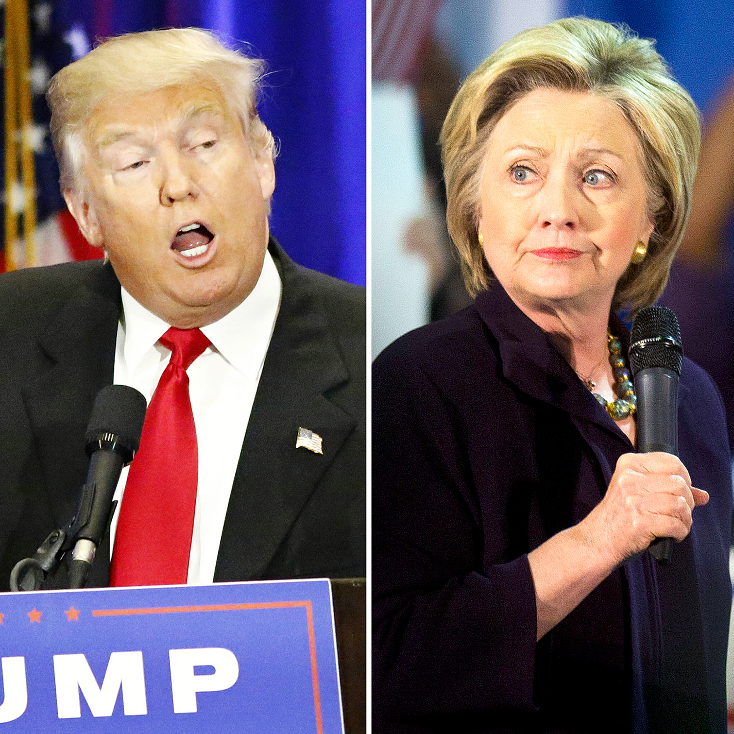 Donald Trump and Hillary Clinton