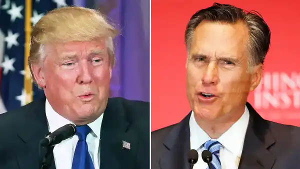 Donald Trump and Mitt Romney