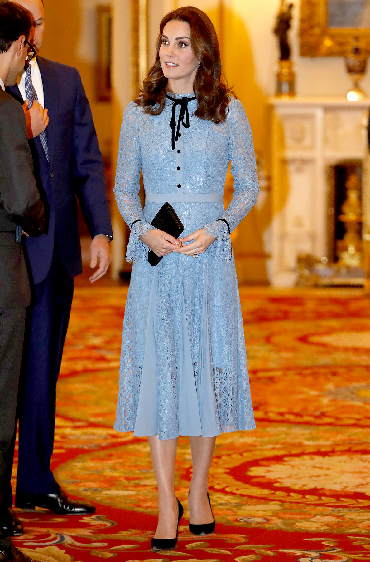 Catherine, Duchess of Cambridge supports World Mental Health Day at Buckingham Palace on 10, October 2017 in London, England.