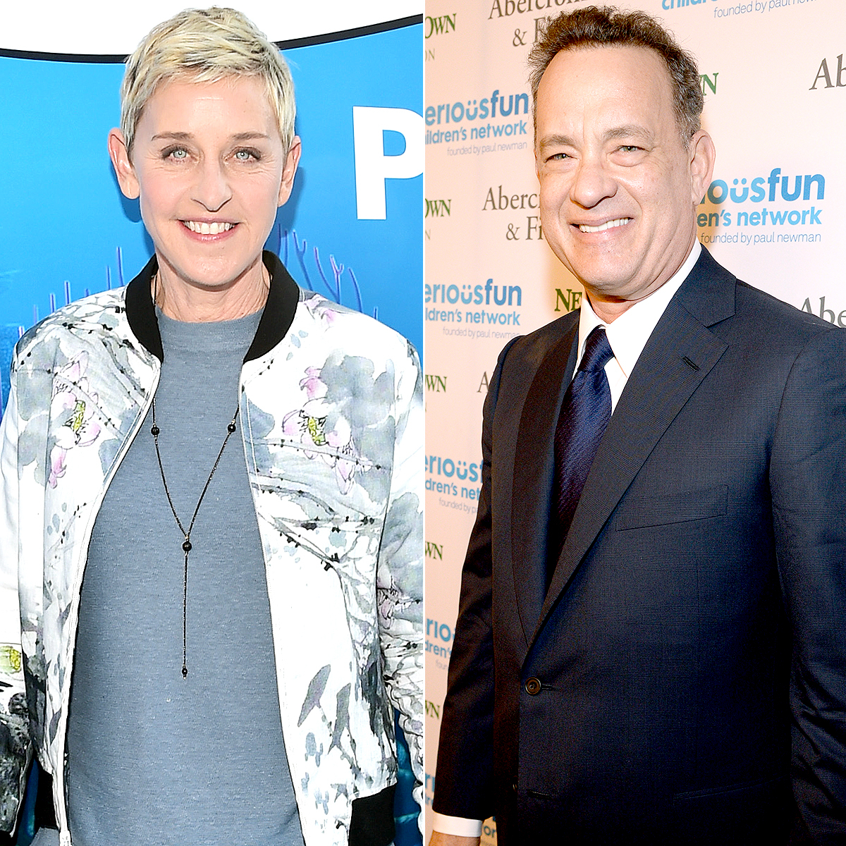 Ellen DeGeneres and Tom Hanks