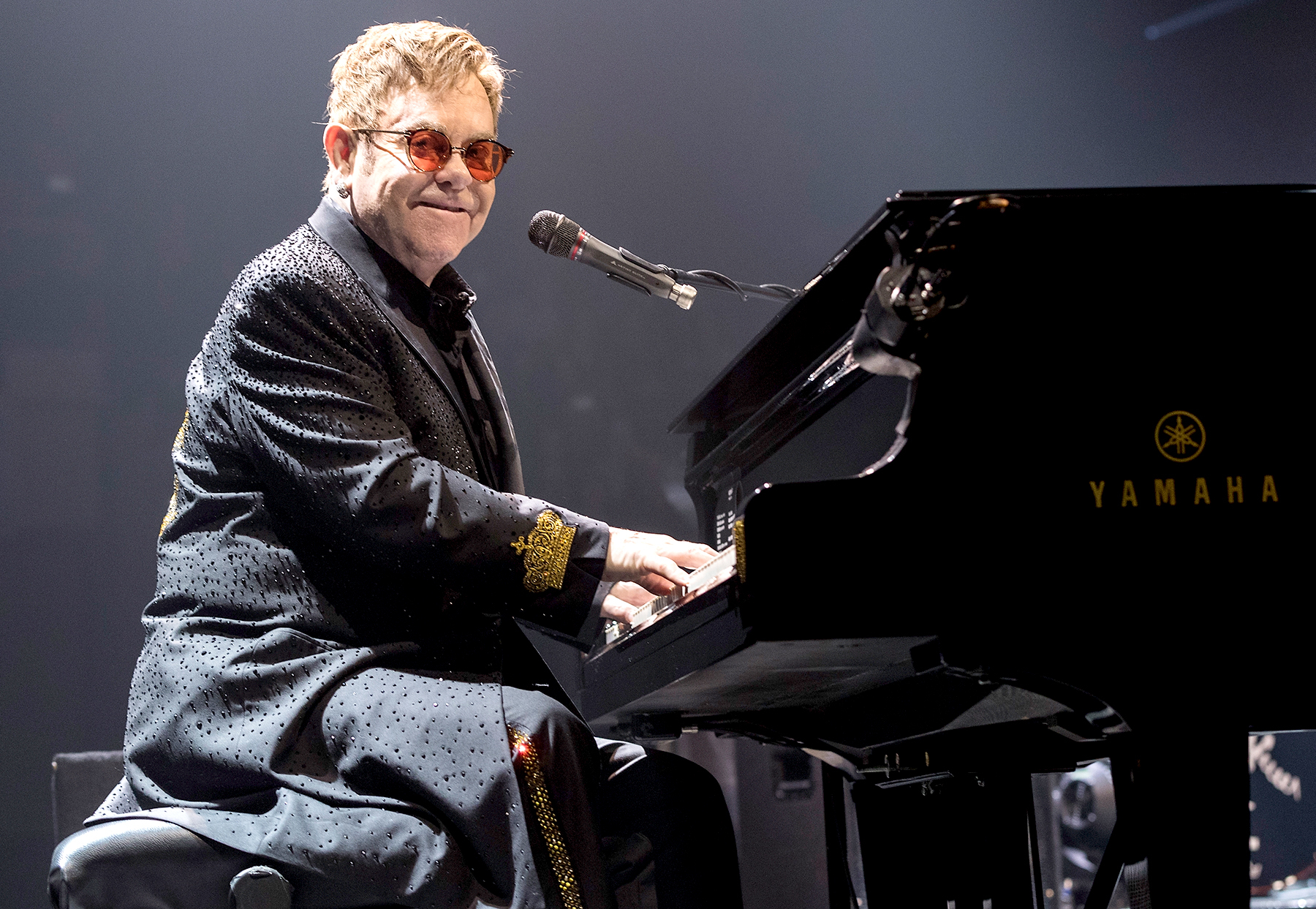 Elton John performs on stage at Save On Foods Memorial Centre on March 11, 2017 in Victoria, Canada.