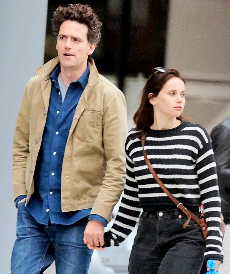 Felicity Jones and Charles Guard go for a Walk in the East Village April 30, 2017.