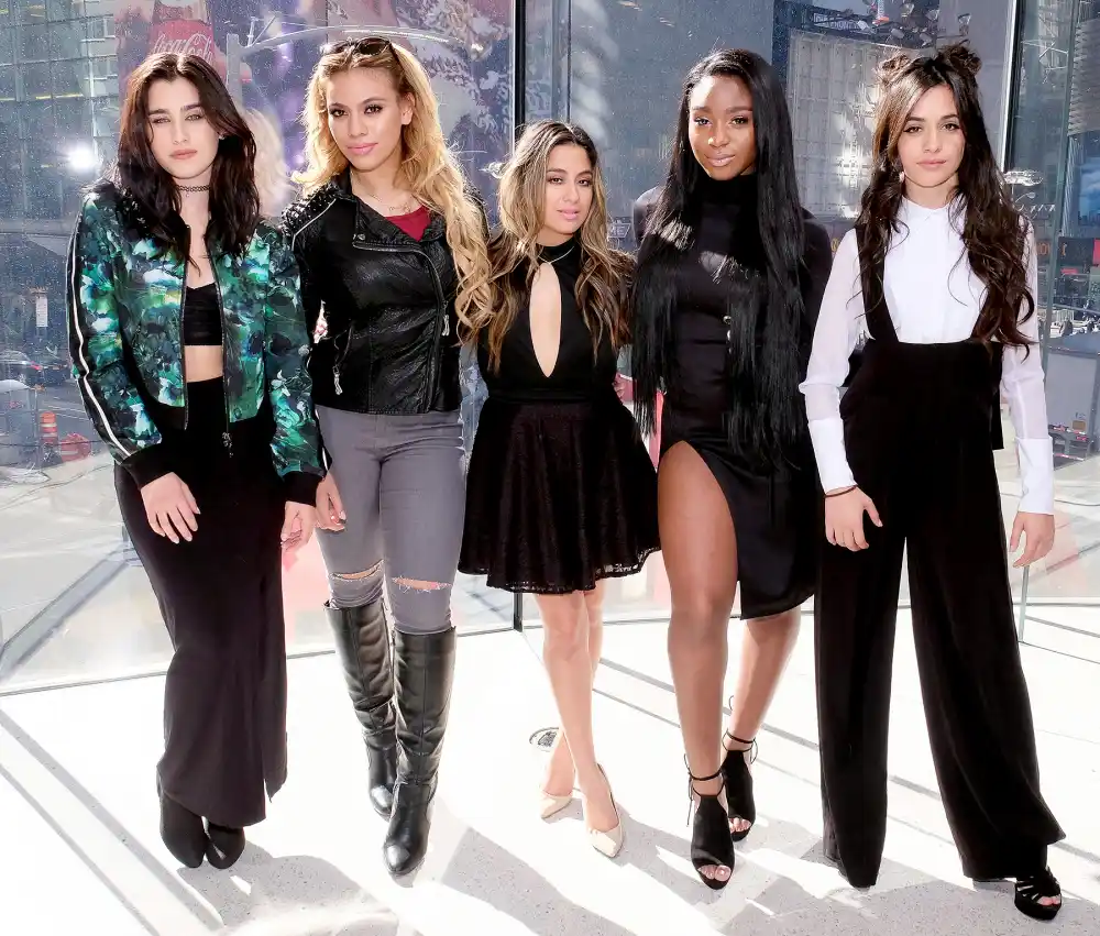 Lauren Jauregui, Dinah-Jane Hansen, Ally Brooke, Normani Kordei, and Camila Cabello of Fifth Harmony visit
