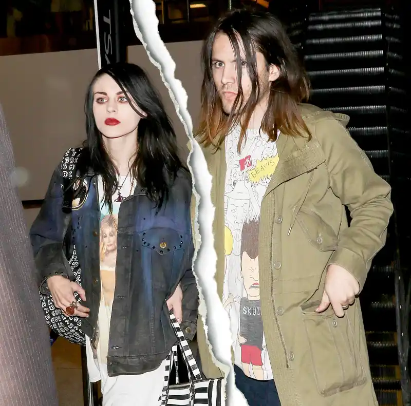 Frances Bean Cobain and Isaiah Silva are seen at LAX on January 26, 2015.